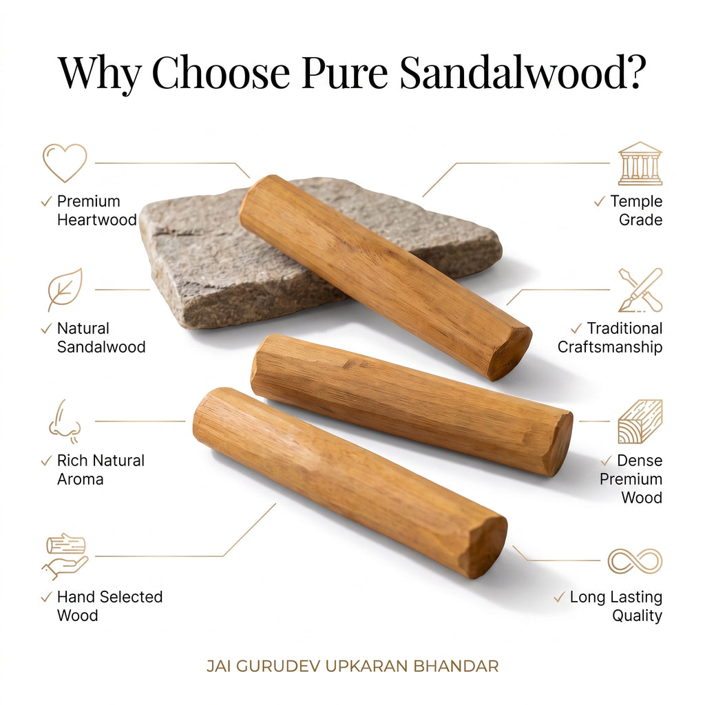 Pure sandalwood stick sold by weight for pooja, tilak and Ayurvedic use