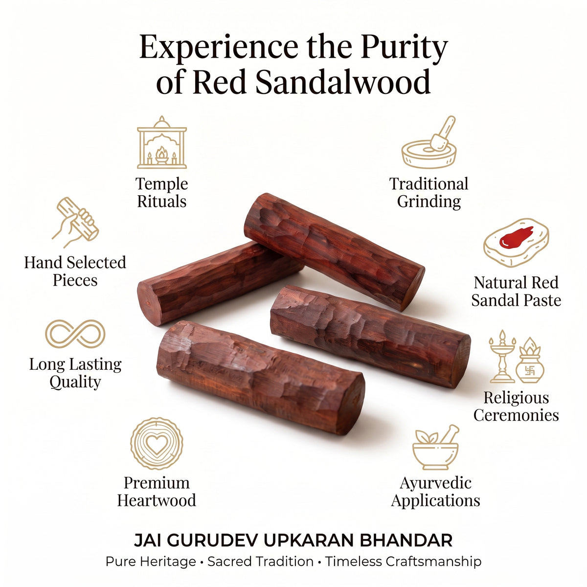 Red sandalwood stick (lal chandan) from Jai Gurudev Upkaran Bhandar