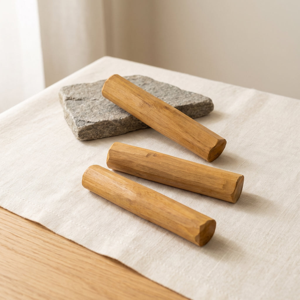 Original chandan stick with wet grinding stone - fresh sandalwood paste for tilak and skincare
