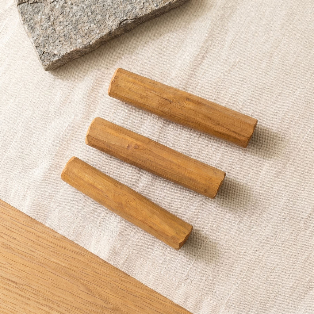 Pure white sandalwood chandan sticks top view for pooja and Ayurvedic use